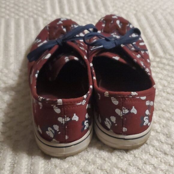 Disney's Maroon Mickey Mouse letterman vans style sneakers - Picture 3 of 9